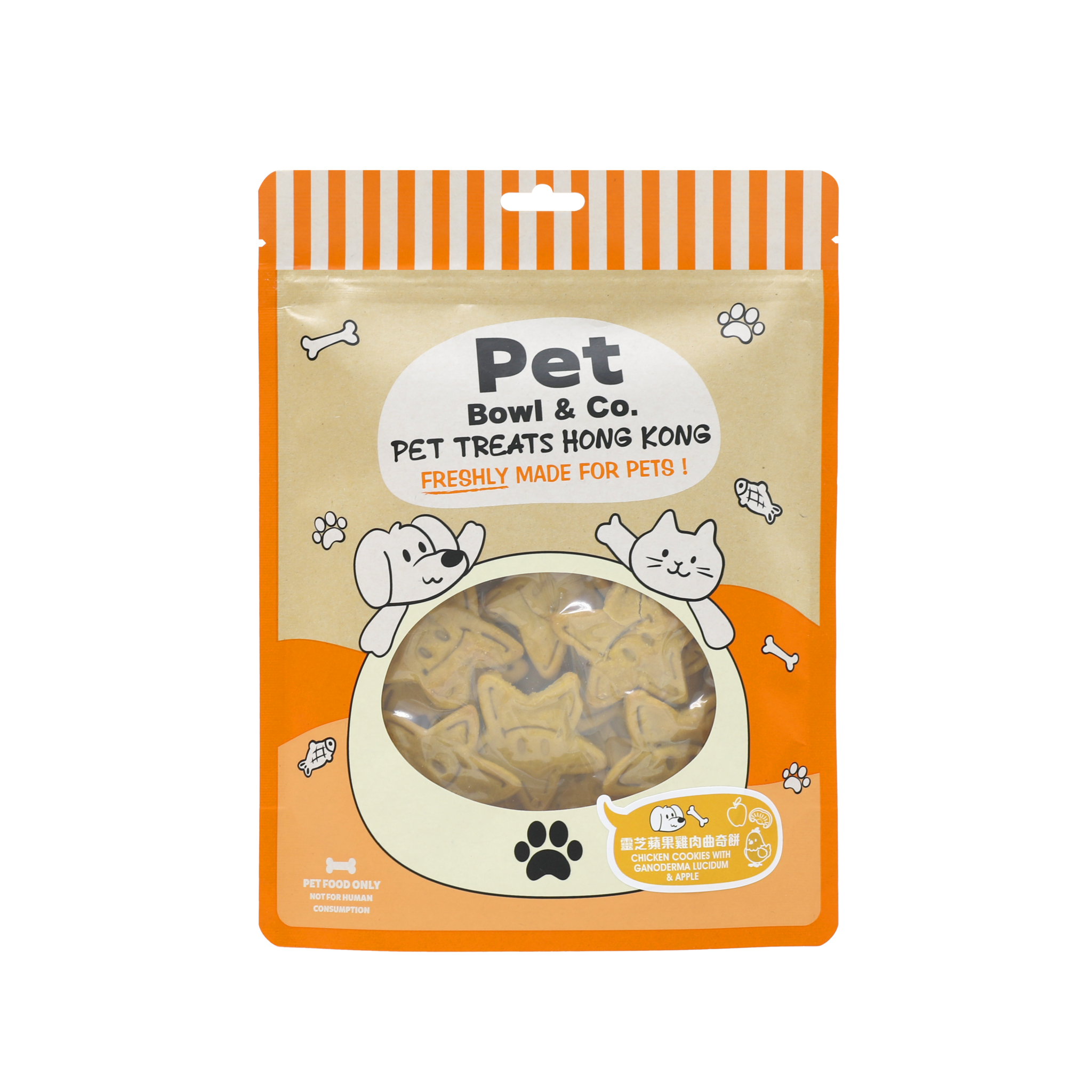 PET BOWL &amp; CO. 狗零食 – 靈芝蘋果雞肉曲奇餅 70G